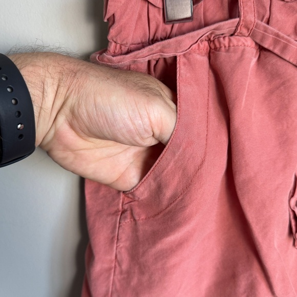 Thread + Supply Pull On Elastic Waist Paperbag Beach Shorts Brick Dust Size L - Picture 2 of 14